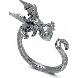 Cute Kawaii Dragon Animal Ring Adjustable Dinosaur Flying Fantasy